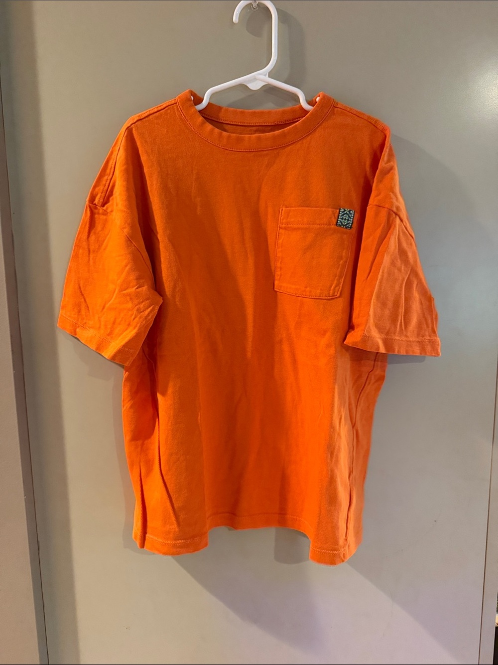 Old Navy Orange Short-Sleeve Pocket Tee